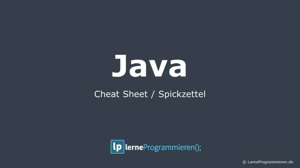 Java Cheatsheet