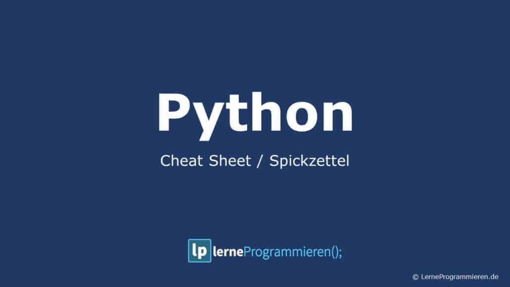 Python Cheatsheet